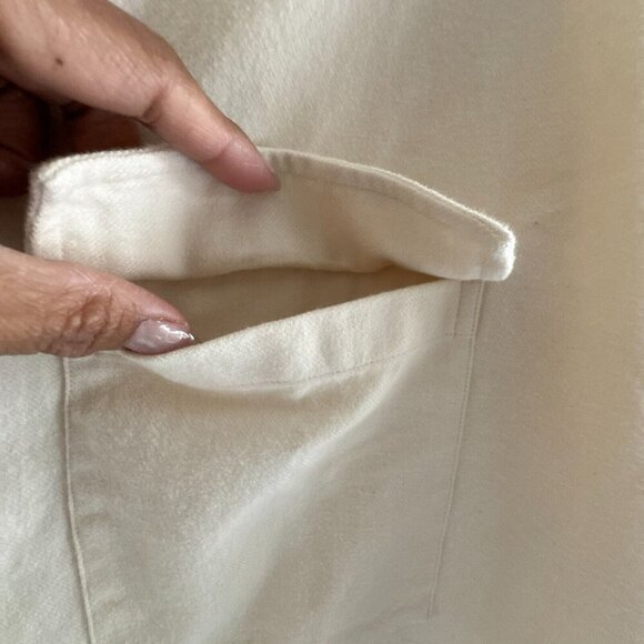 Frank & Eileen White and Blue Layered Button Down Shirt - Picture 6 of 12